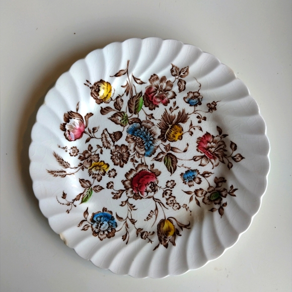Floral Decorative Plate 8x8" - Picture 1 of 4